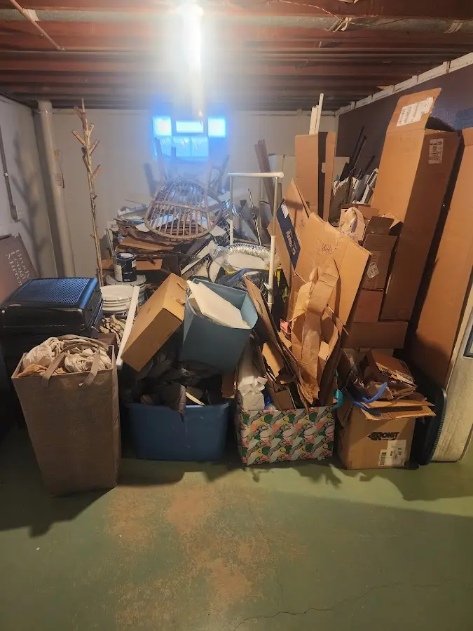 Roll-off dumpster container at job site for 20 Yard Dumpster Rental in Bergen